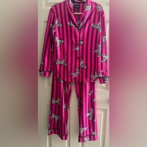 Women's Pink Zebra Print Pajama Set